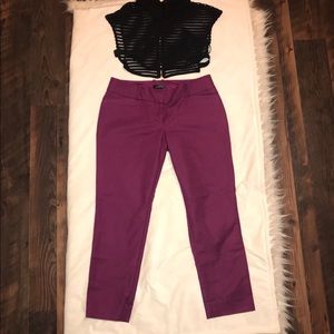 The limited plum burgundy maroon crop slacks pants